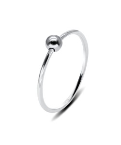 Silver Ball Nose Ring NSKR-1001